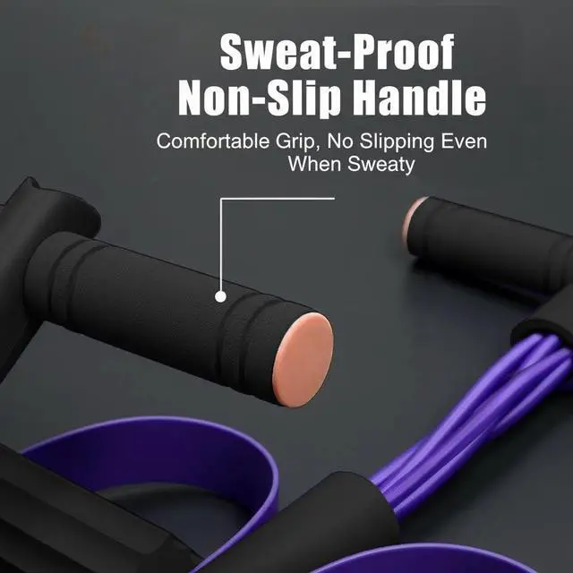 Alt view image 6 of 7 - FENFATUO Pedal Resistance Bands with Handles for Home Work Out