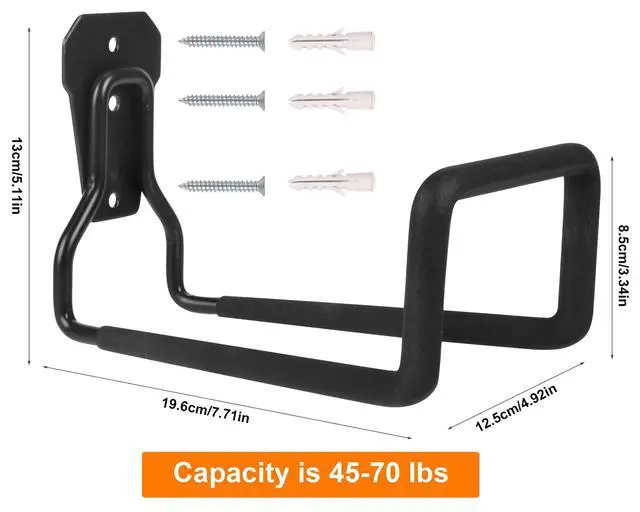 Alt view image 6 of 7 - PeoMev Metal Garden Hose Holder - Heavy Duty Hose Hanger Wall Mounted Water Hose Holder for Outside Yard, Sturdy Hose Reel Hose Hooks for Water Hose, Extension Cords