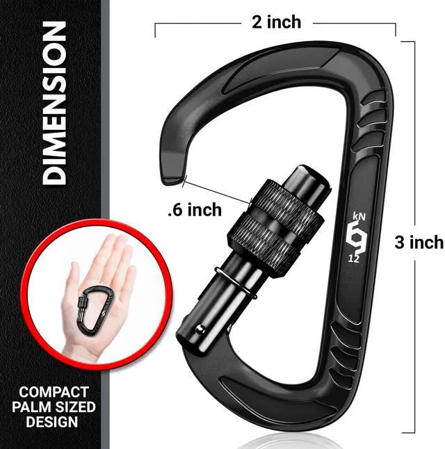 Alt view image 2 of 6 - Rhino Produxs 12kN Heavy Duty Carabiner Clips
