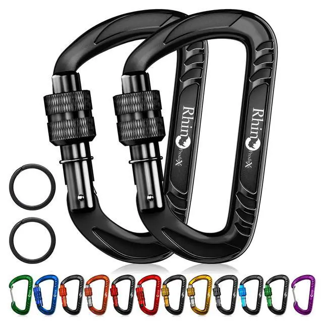 Alt view image 6 of 6 - Rhino Produxs 12kN Heavy Duty Carabiner Clips
