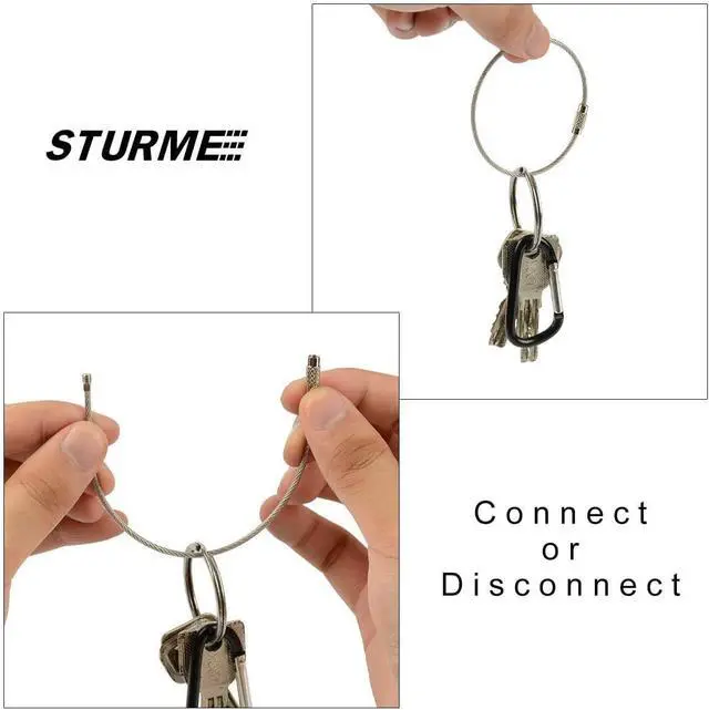 Alt view image 4 of 7 - STURME 2" Aluminum D Ring Carabiners Clip D Shape Spring Loaded Gate Small Keychain Carabiner Clip Set Outdoor Camping Mini Lock Snap Hooks Spring Link Key Chain Durable Improved 24 PCS (Assorted)