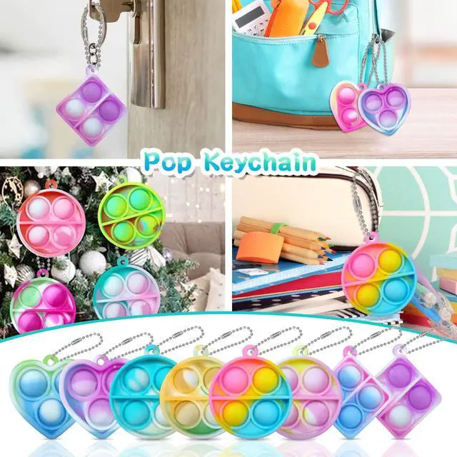 Alt view image 5 of 7 - ONKULL Pop Fidget Keychain 30 Pack ,Mini Fidget Toys Bulk ,Sensory Toys for Kids ,Party Favors for Kids 4-8,8-12 Year ,Back to School Gifts for Classroom ,Birthday Goodie Bags Stuffers