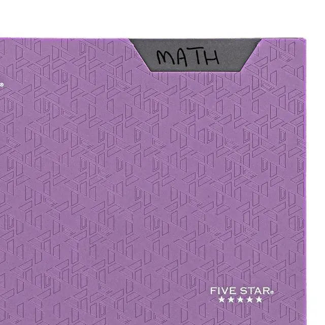 Alt view image 6 of 7 - Five Star 2-Pocket Folder, Plastic Folder with Stay-Put Tabs and Prong Fasteners, Holds 8-1/2" x 11" Paper, Amethyst Purple (38750)