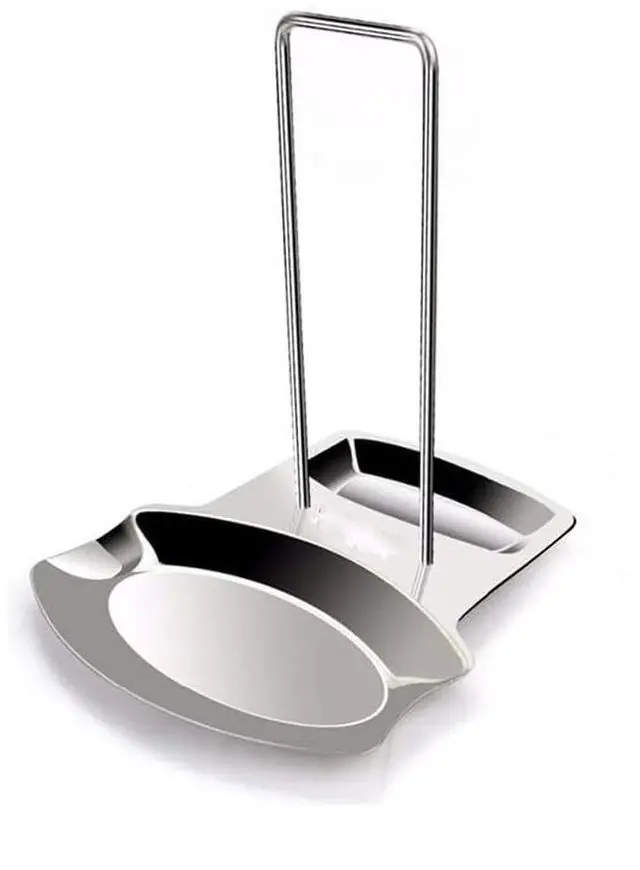 Main image of Pot Lid Holder Spoon Rest,Stainless Steel Utensils Pan Pot Cover Lid Rack Stand Organizer,Multifunctional Storage Soup Spoon Rests Rack Kitchen Decor Tool