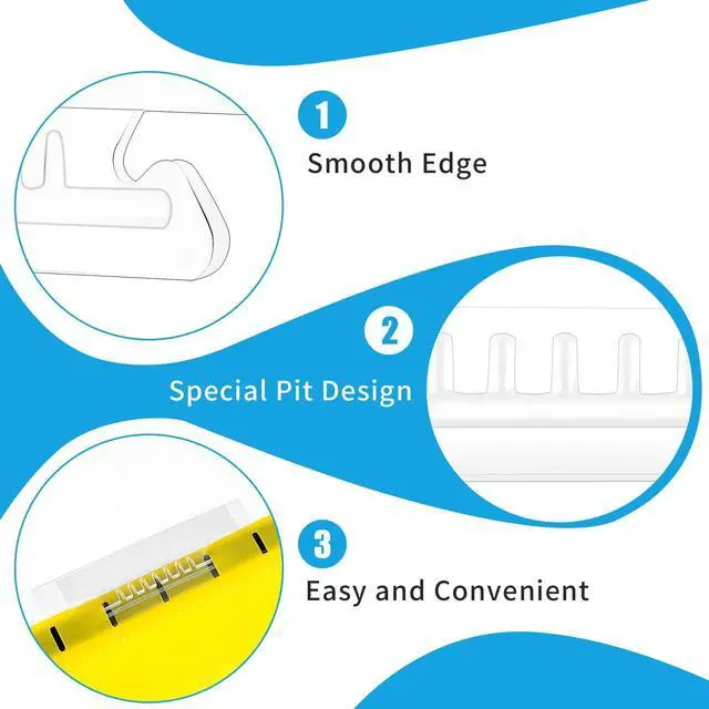 Alt view image 3 of 7 - SMAODSGN 100 Pieces 4 Inch Clear Hanging Folder Tabs Hanging File Folder Tabs Clear Tabs for Hanging File Folders for 3 1/2 Inch Hanging File Folders with Tabs Office Hanging Files