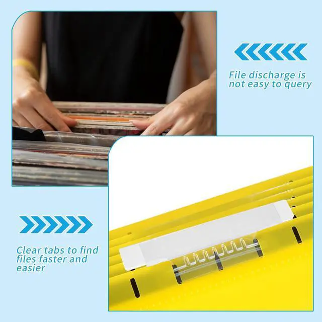 Alt view image 6 of 7 - SMAODSGN 100 Pieces 4 Inch Clear Hanging Folder Tabs Hanging File Folder Tabs Clear Tabs for Hanging File Folders for 3 1/2 Inch Hanging File Folders with Tabs Office Hanging Files