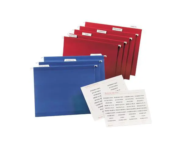 Alt view image 3 of 6 - Avery Printable Tab Inserts for Hanging File Folders, 1/2" x 2", 1/5 Cut, White, 100 Index Tab Inserts (11136)