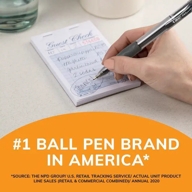 Alt view image 6 of 7 - BIC Glide Bold Blue Ballpoint Pens, Bold Point (1.6mm), 4-Count Pack, Retractable Ballpoint Pens With Comfortable Full Grip