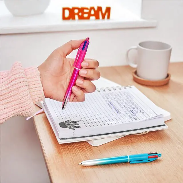 Alt view image 7 of 7 - BIC 4 Color Smooth Gradient Retractable Ballpoint Pen, 1.0 mm Medium Point, 2-Count in Assorted Ink