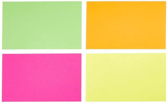 Alt view image 4 of 4 - Amazon Basics Ruled Index Flash Cards for Studying and Note Taking, Color Coding, Assorted Neon Colors, 3" x 5", 300-Count