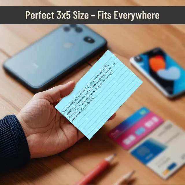 Alt view image 4 of 7 - 300 Count Colored Index Cards 3 x 5 Inch Ruled Index Cards, Flash Cards College Ruled for School, College, Office and Home Organization, Durable Study To Do List Note Cards with Ruled Lines