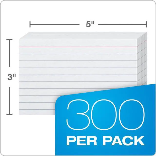 Alt view image 3 of 7 - Oxford Ruled Index Cards, 3" x 5", White, Lined Index Flashcards, 300 per Pack (10022)