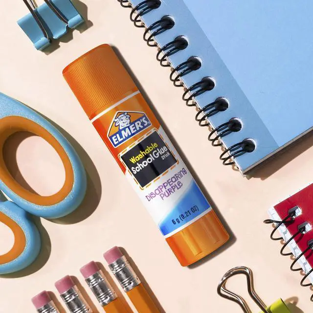 Alt view image 3 of 6 - Elmer's Washable Dissappearing Purple School Glue Sticks, 3 Pack, 6 grams Each (E520)