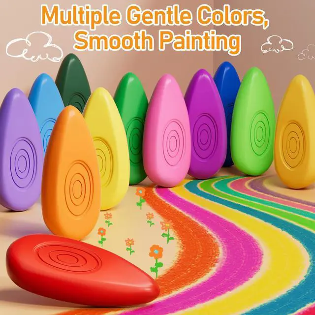 Alt view image 2 of 7 - Four Candies Crayons for Toddlers 1-3, 12 Colors, Non-Toxic, Unbreakable