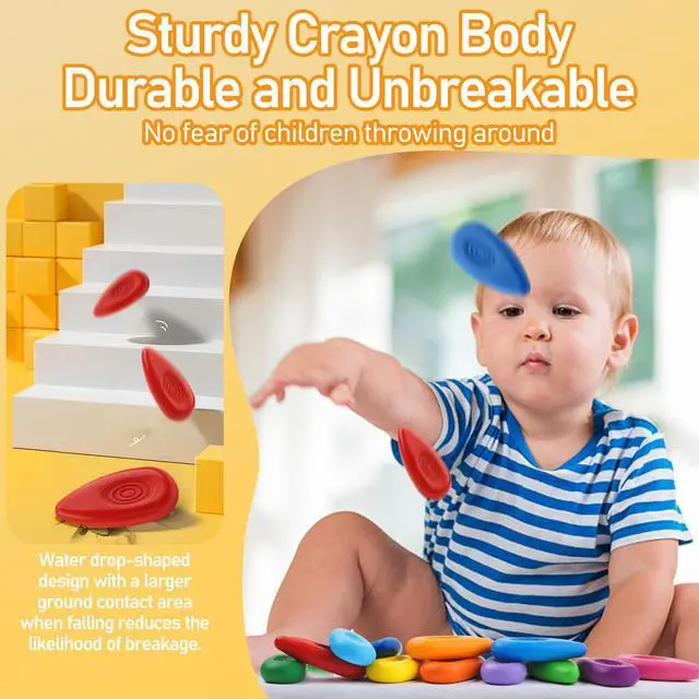 Alt view image 4 of 7 - Four Candies Crayons for Toddlers 1-3, 12 Colors, Non-Toxic, Unbreakable