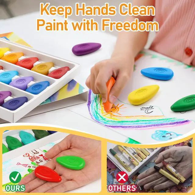 Alt view image 5 of 7 - Four Candies Crayons for Toddlers 1-3, 12 Colors, Non-Toxic, Unbreakable