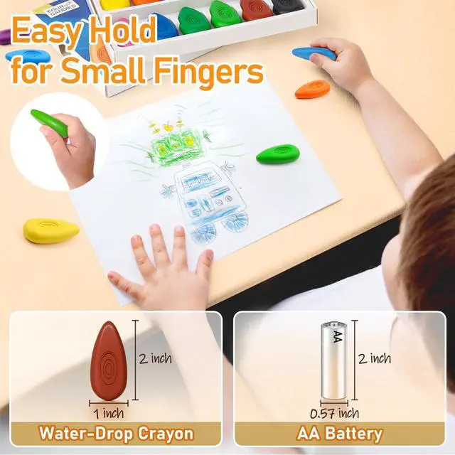 Alt view image 6 of 7 - Four Candies Crayons for Toddlers 1-3, 12 Colors, Non-Toxic, Unbreakable