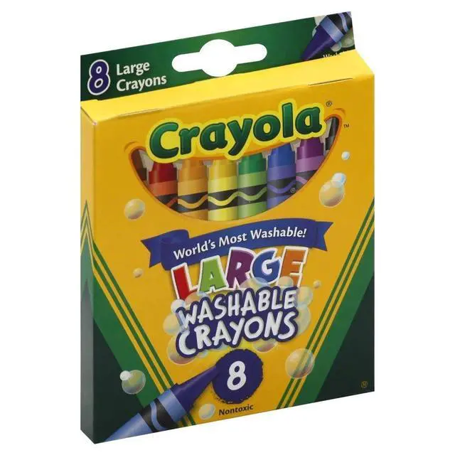 Alt view image 3 of 5 - Crayola Washable Crayons, Large Size, 8 Colors, Pack of 1