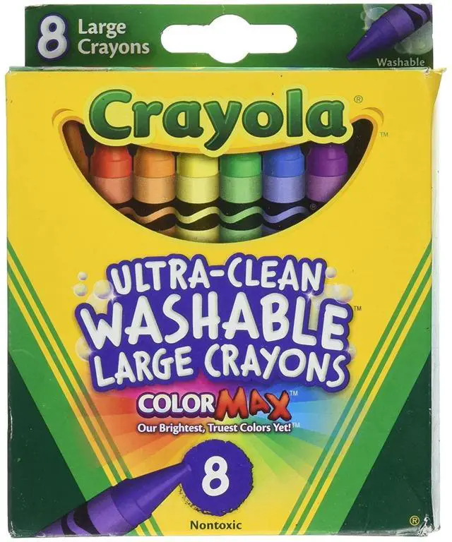 Main image of Crayola Washable Crayons, Large Size, 8 Colors, Pack of 1