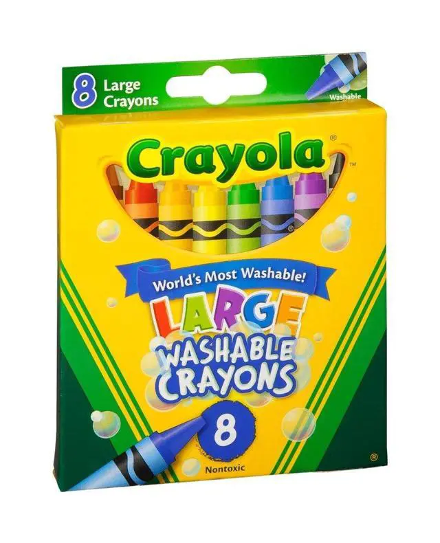 Alt view image 4 of 5 - Crayola Washable Crayons, Large Size, 8 Colors, Pack of 1