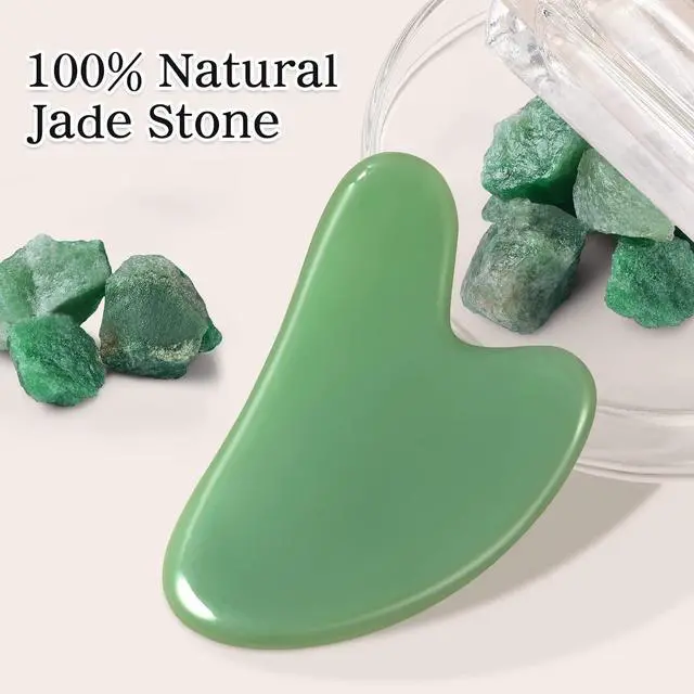 Alt view image 2 of 7 - Gua Sha Facial Tools Guasha Tool Gua Sha Jade Stone Manual Massage Sticks for Jawline Sculpting and Puffiness Reducing for Face Body Tensions Reduce Festive Gifts