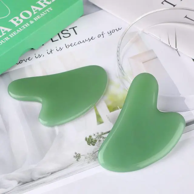 Alt view image 6 of 7 - Gua Sha Facial Tools Guasha Tool Gua Sha Jade Stone Manual Massage Sticks for Jawline Sculpting and Puffiness Reducing for Face Body Tensions Reduce Festive Gifts