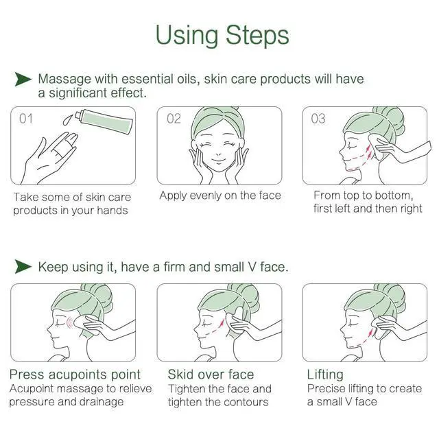 Alt view image 4 of 6 - FUANKANG Gua Sha Facial Tools Stone Massage GuaSha Tool for Face (Green)