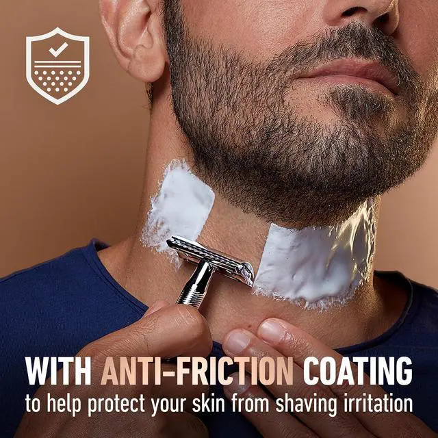 Alt view image 3 of 7 - King C. Gillette Double Edge Safety Razor Blades 10 count, Stainless Steel Platinum Coated Blades