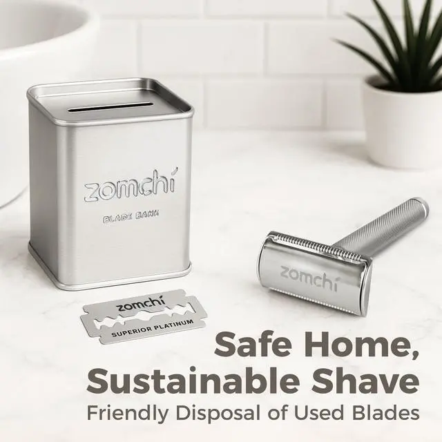 Alt view image 3 of 7 - ZOMCHI Razor Blade Bank for Double Edge Safety Razor Blades, Silver