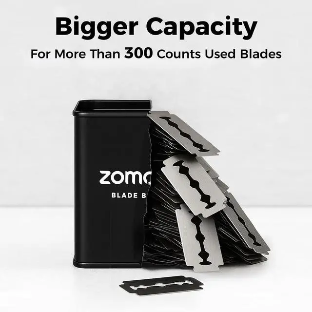 Alt view image 2 of 7 - ZOMCHI Razor Blade Bank for Double Edge Safety Razor Blades, Black