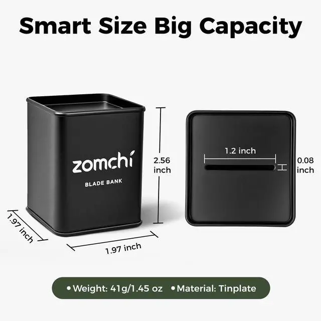 Alt view image 5 of 7 - ZOMCHI Razor Blade Bank for Double Edge Safety Razor Blades, Black