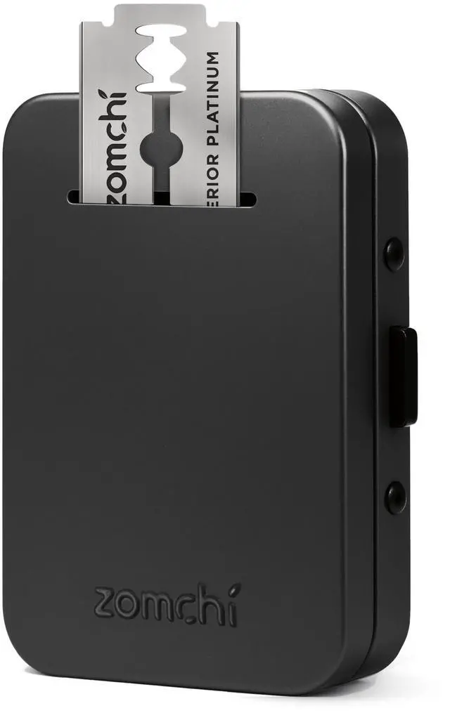 Main image of ZOMCHI Razor Blade Bank for Double Edge Blades, Matte Black