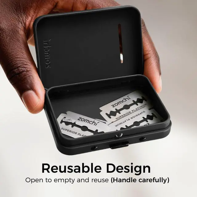 Alt view image 4 of 7 - ZOMCHI Razor Blade Bank for Double Edge Blades, Matte Black