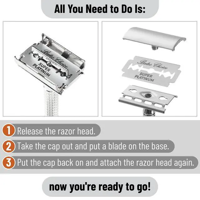 Alt view image 6 of 7 - Bates- Double Edge Safety Razor Blades, 40 Pack, Shaving Blades | Stainless Steel Sharp Razor Blades for Smooth Precise Clean Shave & Comfortable Grooming Experience