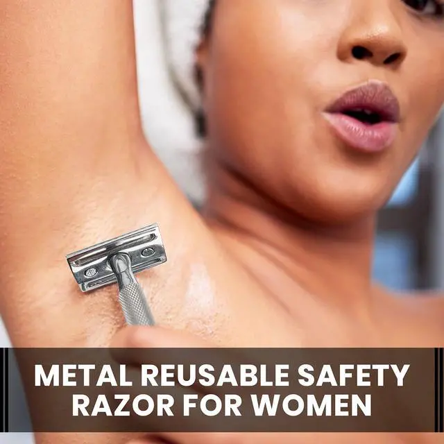 Alt view image 7 of 7 - ASIPRO Safety Razor for Men & Women with 10 Double Edge Safety Razor Blades Reusable Double Edge Razor Single Blade Razors for Women & Men Kit Gift Metal Razors Stainless