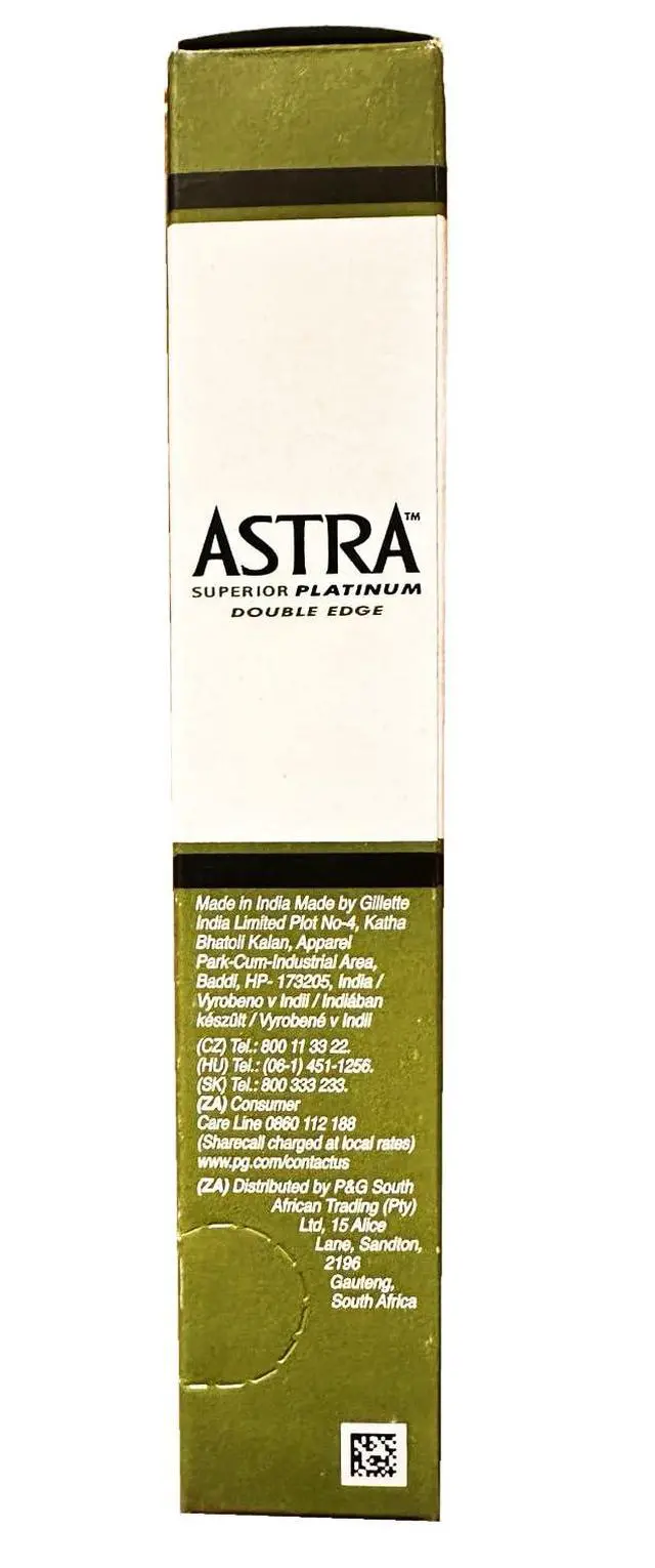 Alt view image 2 of 4 - Astra Platinum Double Edge Safety Razor Blades,100 Blades (20 x 5)