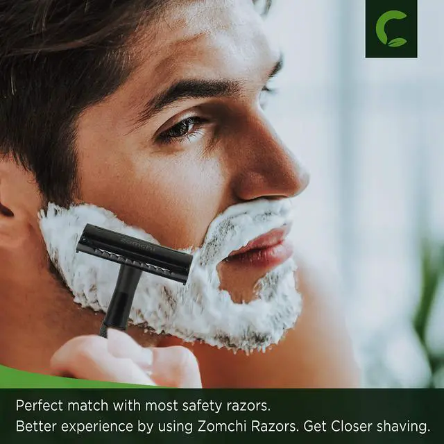Alt view image 6 of 7 - ZOMCHI Double Edge Razor Blades, 50 Count Platinum Coated Refills