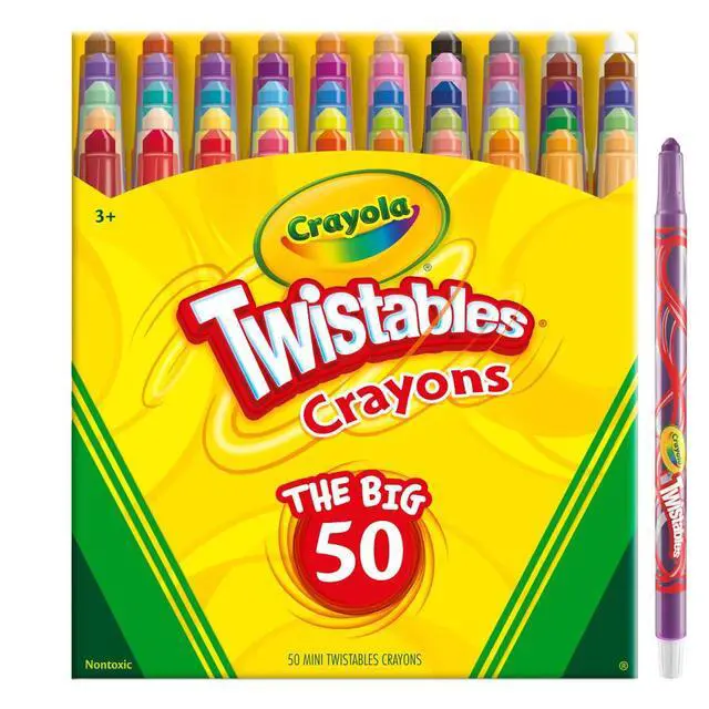 Alt view image 2 of 7 - Crayola Mini Twistables Crayons for Kids (50ct), Cute Back to School Supplies for Kids, Crayons for Coloring Books, Gift for Toddlers Girls & Boys, Arts & Crafts, 3+
