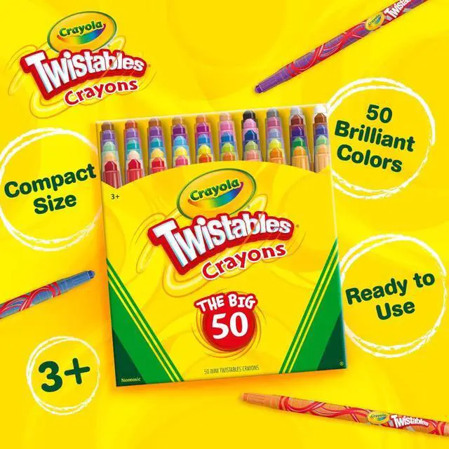 Alt view image 5 of 7 - Crayola Mini Twistables Crayons for Kids (50ct), Cute Back to School Supplies for Kids, Crayons for Coloring Books, Gift for Toddlers Girls & Boys, Arts & Crafts, 3+