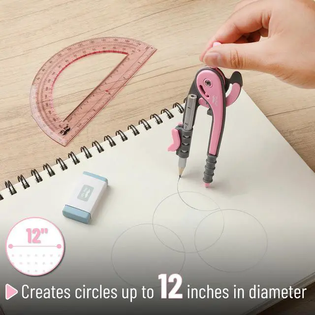 Alt view image 3 of 7 - Mr. Pen- Geometry Compass and Protractor Set, 6 Inch Compass
