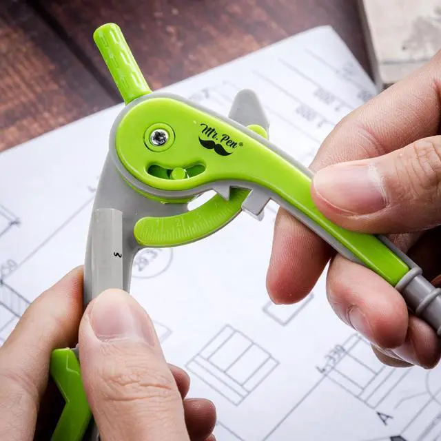 Alt view image 7 of 7 - Mr. Pen- Geometry Compass and Protractor Set, 6 Inch Compass
