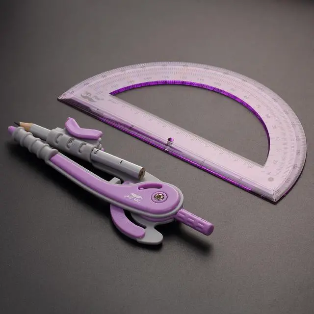 Alt view image 5 of 7 - Mr. Pen- Geometry Compass and Protractor Set, 6 Inch Compass