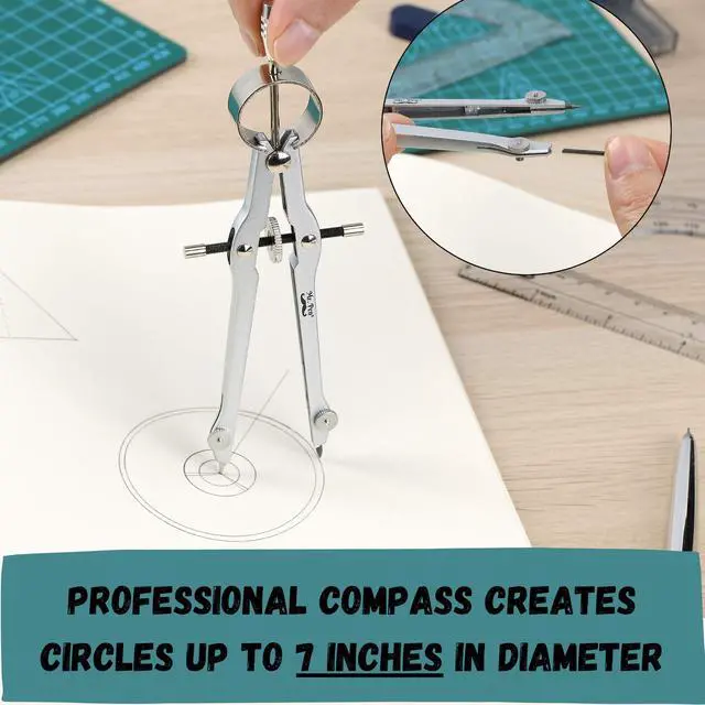 Alt view image 5 of 7 - Mr. Pen- Protractor and Compass Set, Compass Protractor Set, Protractor