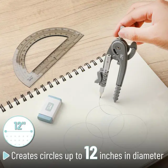 Alt view image 3 of 7 - Mr. Pen- Geometry Compass and Protractor Set, 6 Inch Compass