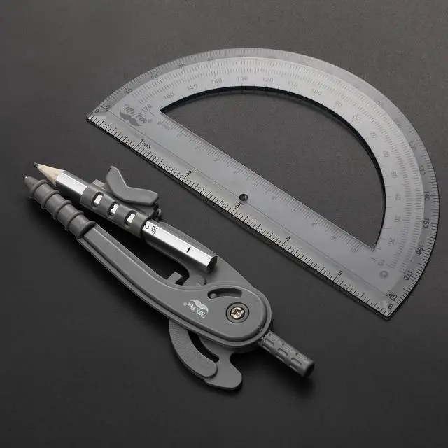 Alt view image 5 of 7 - Mr. Pen- Geometry Compass and Protractor Set, 6 Inch Compass