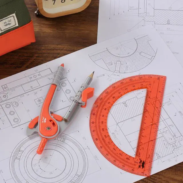 Alt view image 6 of 7 - Mr. Pen- Geometry Compass and Protractor Set, 6 Inch Compass