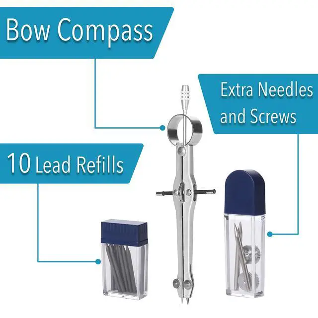 Alt view image 2 of 7 - Mr. Pen- Professional Compass for Geometry, Extra Lead
