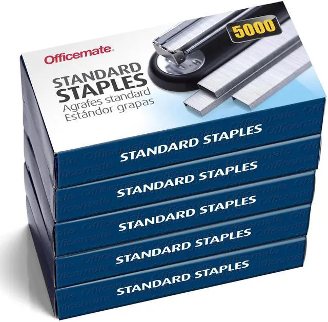 Main image of Officemate Standard Staples, 5 Boxes General Purpose Staple, 5000 Staples/Box (91925)