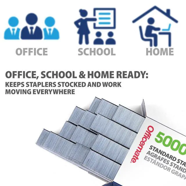 Alt view image 3 of 4 - Officemate Standard Staples, 5 Boxes General Purpose Staple, 5000 Staples/Box (91925)