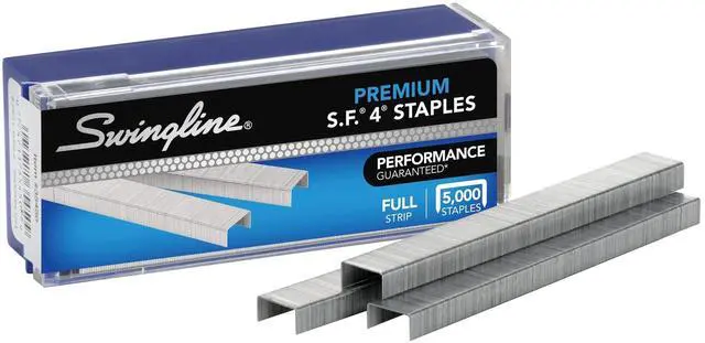 Main image of Swingline S.F. 4 Premium Staples for Desktop Staplers, 1/4" Length, 210/Strip, 5000/Box (35450)